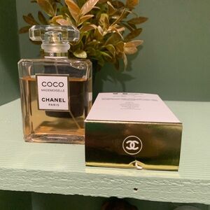 CHANEL Coco Mademoiselle Perfume with Gold and Clear Design